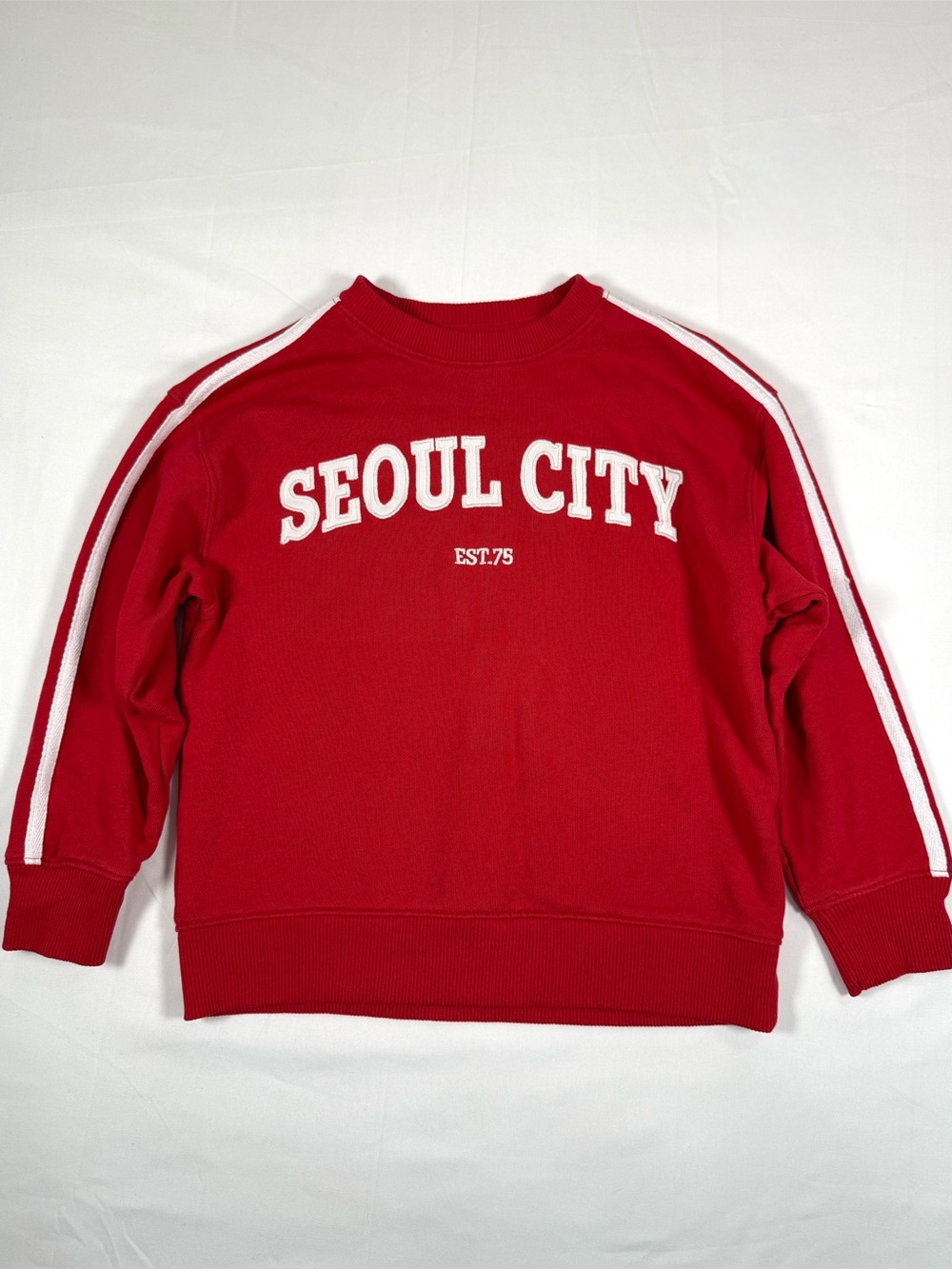 ZARA Boys Seoul City Sweatshirt 8-9 Varsity Korean Streetwear Retro Preppy Y2K